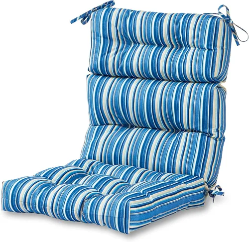 Vista 53 de Greendale Home Fashions Adobe Stripe - Cojín para silla de respaldo alto para exteriores (44 x 22 pulgadas)