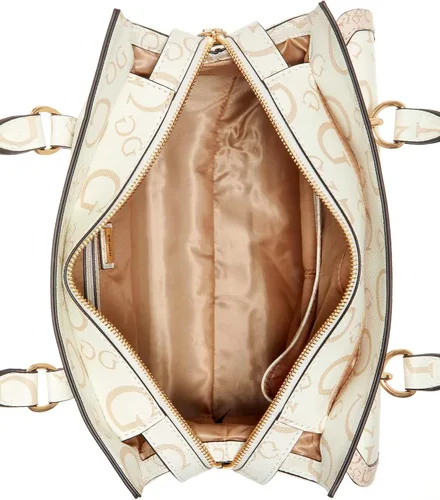 Vista 3 de GUESS Bolso con compartimento con logotipo de Mandarina, Charol blanco