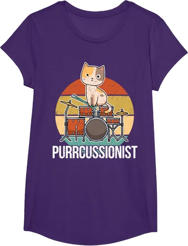 Vista 15 de Funny Percussion Drummer Drumming Drums Saying I Kitten Cat Camiseta, Negro, S
