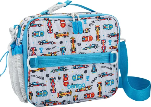 Vista 19 de Bentgo Bolsa de almuerzo con estampado para niños, doble aislamiento, reutilizable, para niños de más de 3 años, correa ajustable; sostiene