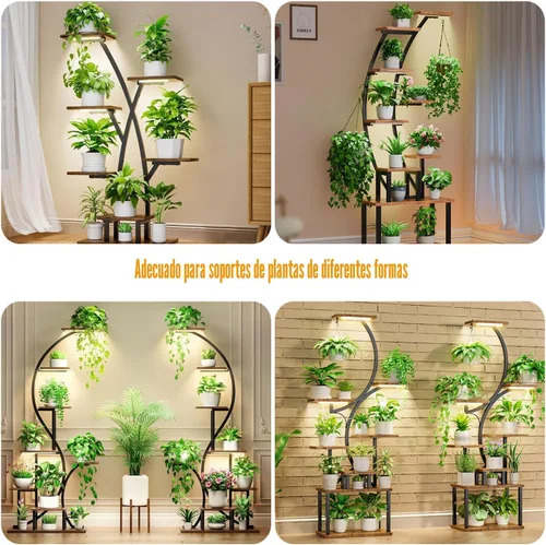 Vista 7 de Tiras de luz LED para cultivo, luces de cultivo para plantas de interior espectro completo 3000K, barra de luz para plantas con temporizador