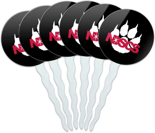Vista 279 de Abilene Christian - Juego de 6 palillos para cupcakes con logotipo secundario