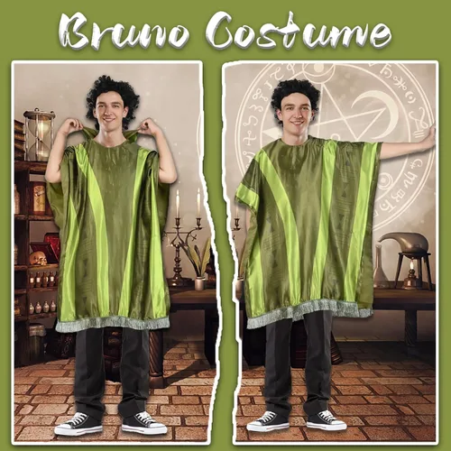 Vista 7 de Bruno Costume for Adult, Bruno Cosplay Costume Cloak Cape Halloween Robe Suit Outfit Dress up for Men Women,with Wig