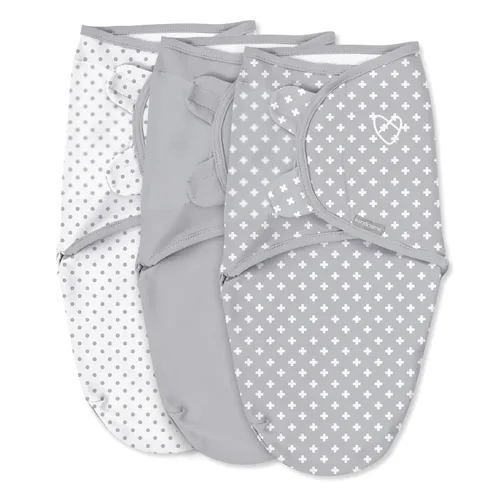 Vista 7 de SwaddleMe Manta original – Tamaño pequeño/mediano, 0-3 meses, paquete de 3 (corazones de bebé), fácil de usar, mantiene al bebé cómodo y seguro