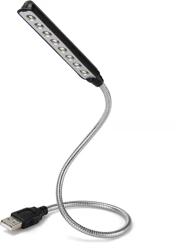 Vista 8 de Luz LED USB Daffodil ULT05 – 8 lámpara LED de lectura super luminosa – No Necesita baterías – Compatible con PC & Mac (Negro)