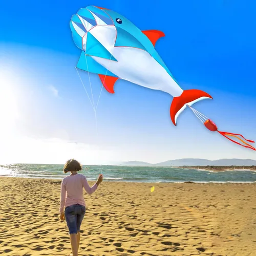 Vista 4 de HENGDA KITE 3D Kite for Kids and Adults,Easy to Fly,Excellent Fabric and Structure Design，Huge Frameless Soft Parafoil Giant Whales Dolphins Kite