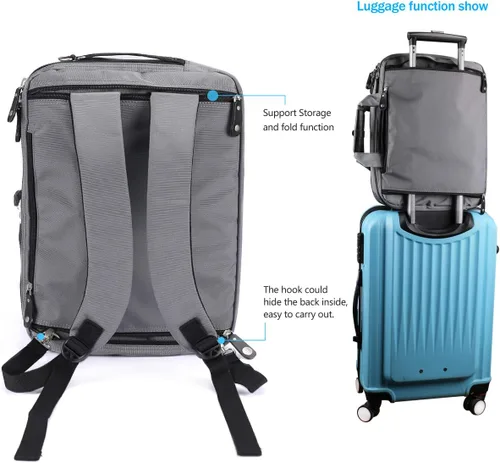 Vista 3 de Maletín para portátil de 18.4 pulgadas, mochila de mensajero, bolsa de hombro para juegos de 18 pulgadas, para viajes de negocios