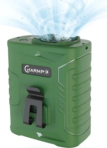 Vista 13 de Ventilador de cintura portátil – Batería de 6000 mAh, 3 velocidades, flujo de aire fuerte, hasta 16 horas de tiempo de trabajo, ventilador portátil