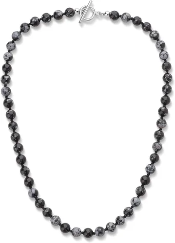 Vista 7 de GAVU Collar con cuentas anudadas a mano para hombre, Collar de cristal para hombres turquesa (African Turquoise)
