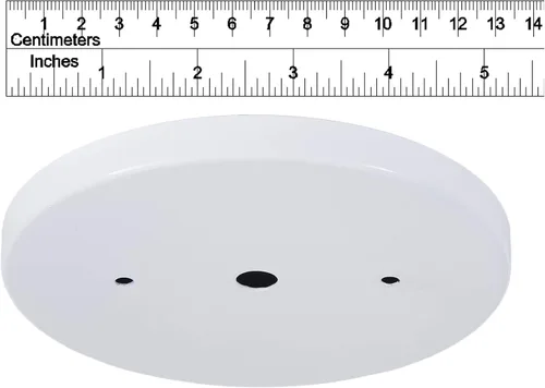 Vista 4 de B&P Lamp juego de toldo de acero poco profundo moderno de 5 1/4 pulgadas, Blanco
