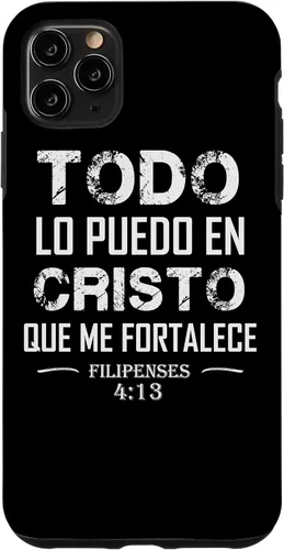 Vista 13 de Filipenses - Carcasa para iPhone 17 con texto en inglés "Todo Lo Puedo En Cristo