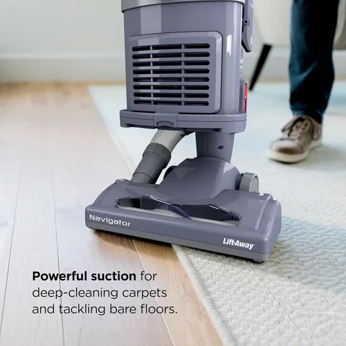 Vista 2 de Shark NV352 Navigator Lift Away - Aspiradora vertical, filtro HEPA, tecnología antialergénica, dirección giratoria, ideal para alfombras, escaleras