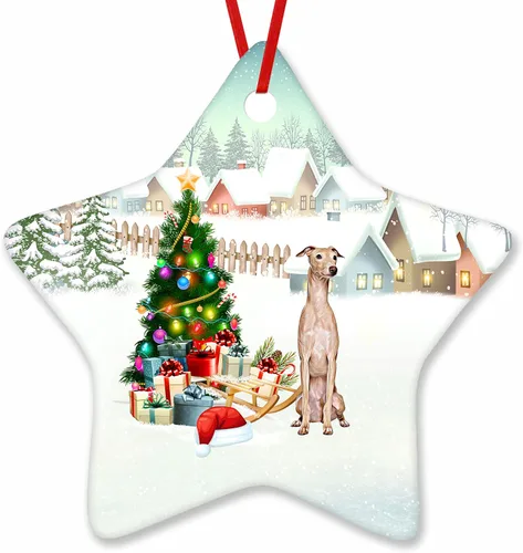 Vista 55 de Prezzy Airedale Terrier - Adorno para decoración de árbol de Navidad, regalos lindos para amantes de los perros, para familiares y amigos, nuevo