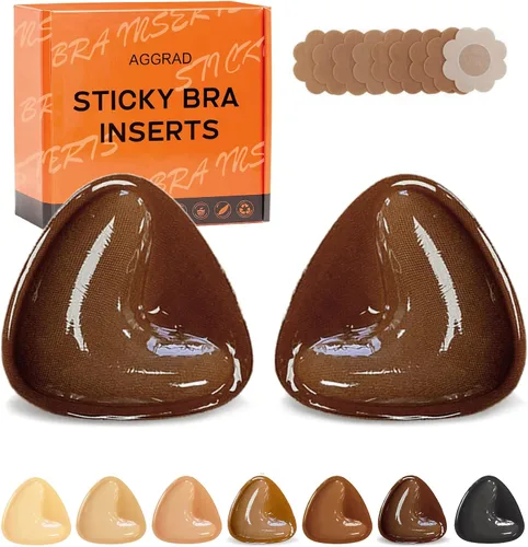 Vista 10 de Almohadillas de Sujetador Adhesivas de Doble Cara Insertos Volumen Ultra Instantáneo Push Up Sujetador Adhesivo para Mujeres Trajes de Baño Bikinis