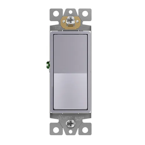 Vista 22 de ENERLITES Interruptor de luz de paleta decorativa de 3 vías, acabado brillante, un solo polo o tres vías, 3 cables, tornillo de puesta a tierra