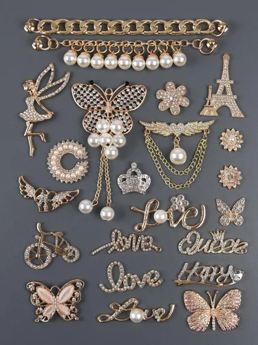 Vista 6 de Bling Jewelry - Abalorios de zapatos de diamantes esmaltados para decoración de zapatos con cadenas accesorios para zuecos para niñas y mujeres