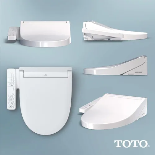 Vista 6 de TOTO® WASHLET® KC2 Asiento electrónico para bidé con asiento calefactado y tapa de cierre suave, redondo, blanco algodón - SW3023#01