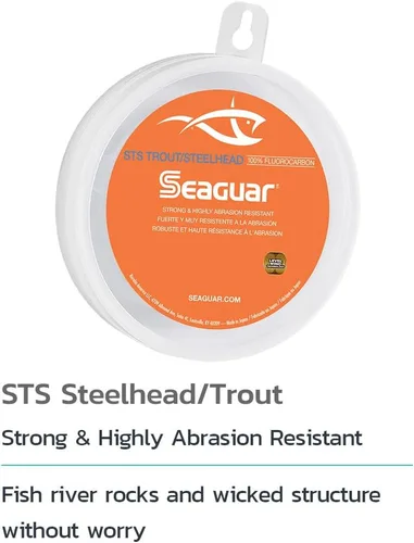 Vista 2 de Seaguar STS Trout/Steelhead Línea Líder de Pesca de Agua Dulce 100% Fluorocarbono, Múltiples Tamaños