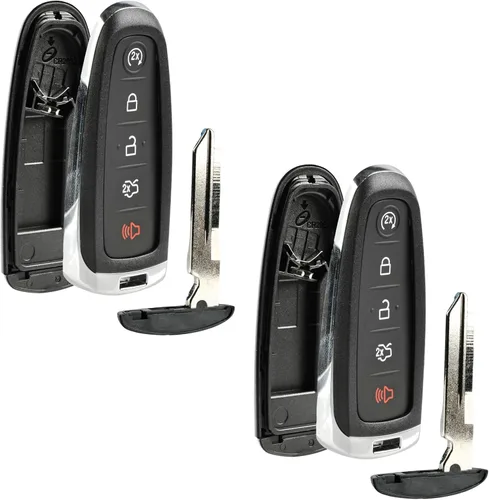 Vista 8 de Carcasa de llavero con control remoto de entrada sin llave compatible con Ford Edge Expedition Explorer Flex Focus Taurus Lincoln MKX MKS MKT