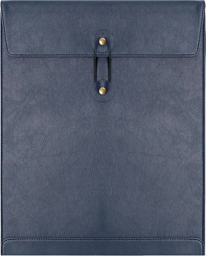 Vista 10 de Carpeta de Archivos de Cuero PU Negro, Organizador de Archivos con Cierre de Presión, Carpeta de Documentos Importantes, Organizador de Documentos