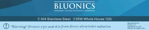 Vista 4 de Sistema de Purificador de Filtro de Agua UV de 55W con Luz Ultravioleta, Filtro de Sedimentos y Carbón para Agua de Pozo con Puertos de 3/4", 12 GPM
