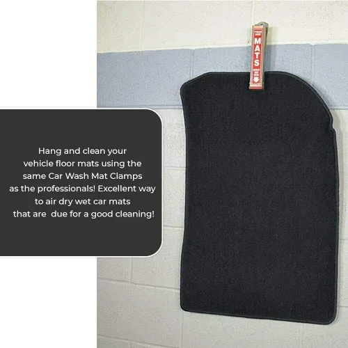 Vista 6 de HI-TECH Abrazaderas para tapete de lavado de auto, soportes para alfombras de piso de alta resistencia para limpieza y secado, aluminio resistente