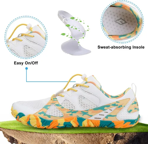 Vista 3 de Lefflow Zapatos de agua de senderismo para mujer, minimalistas, para playa, piscina, caminar, zapatos deportivos Caja de punta ancha
