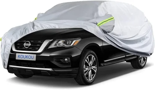Vista 71 de KouKou Funda impermeable para automóvil SUV adecuada para BMW X1 de 2009 a 2025, 7 capas a prueba de viento para todo tipo de clima, cubierta