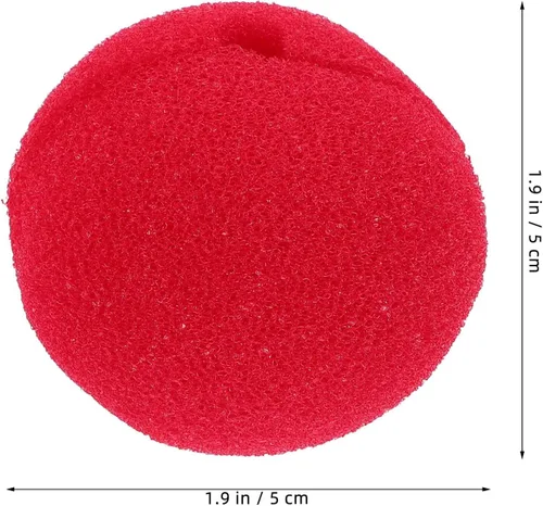 Vista 2 de Tinksky Nariz de payaso de espuma, accesorio de disfraz de nariz de payaso de circo rojo para Halloween, Navidad, carnaval, circo, decoración