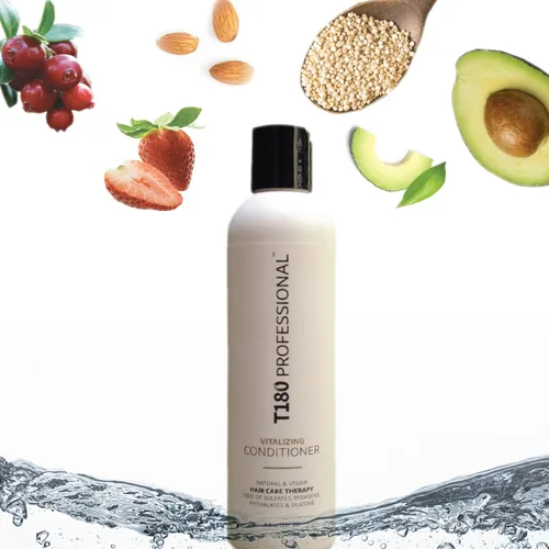 Vista 5 de Vitalizing Hair Conditioner – Control de encrespamiento vegano para todo tipo de cabello – Nutrición natural para el cabello sin sulfatos, parabenos