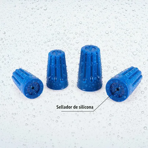 Vista 4 de Tondiamo - 40 conectores de cable impermeables, empalme paisajístico, azul y negro