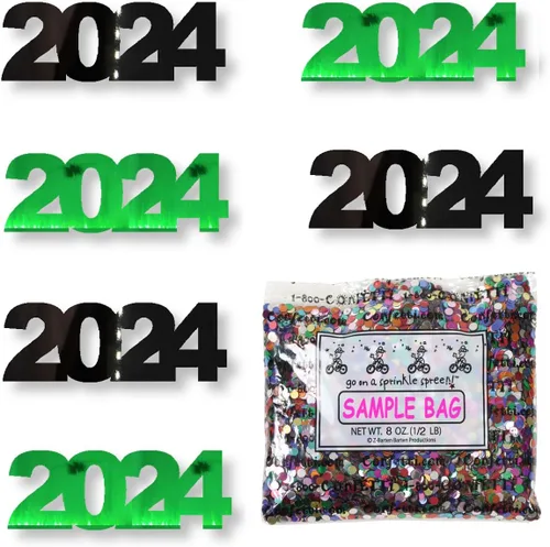 Vista 68 de Confetti Year 2024 Negro, Azul Royal Combo - 2 bolsas de media onza (1 oz)