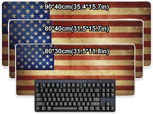 Vista 2 de Retro Old Flag Mouse Pad Large Gaming Mousepad with Non- Slip Rubber Base Smooth Face Desktop Mouse Pad Mous Office Essentials for Women for School