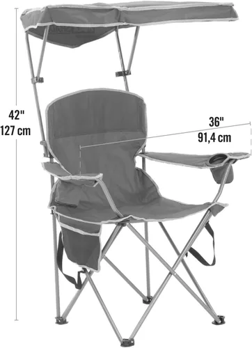 Vista 15 de Quik Shade Max Shade - Silla plegable alta y ancha para campamento con protección solar UV