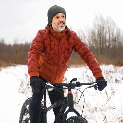 Vista 6 de Gorro de invierno para hombre, gorro de punto térmico con puños, regalos cálidos para mujer