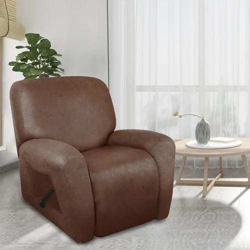 Vista 2 de ANARACHON Fundas para Sillas Reclinables Tipo Cuero, 4 Piezas Funda para Sillón Reclinable Lazy Boy, Protector de Muebles - Funda Suave Lavable
