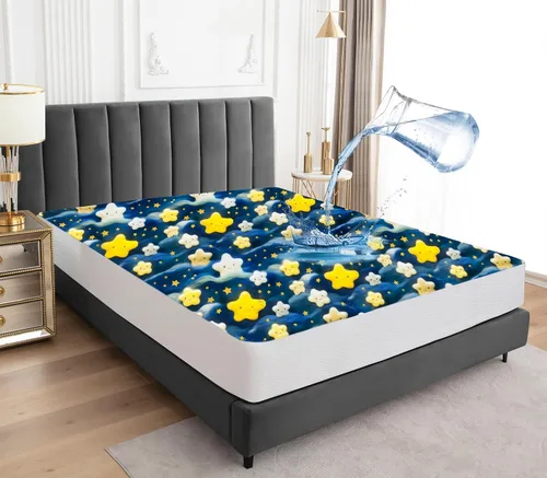 Vista 10 de Sufdari Protector de colchón impermeable, funda de colchón tamaño individual para cama, bolsillo profundo de 18 pulgadas, protector de colchón