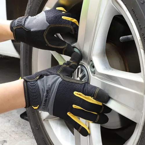 Vista 3 de Guantes de trabajo para fortalecer la protección de las articulaciones de los dedos, guantes de trabajo multifuncionales para hombres, guantes