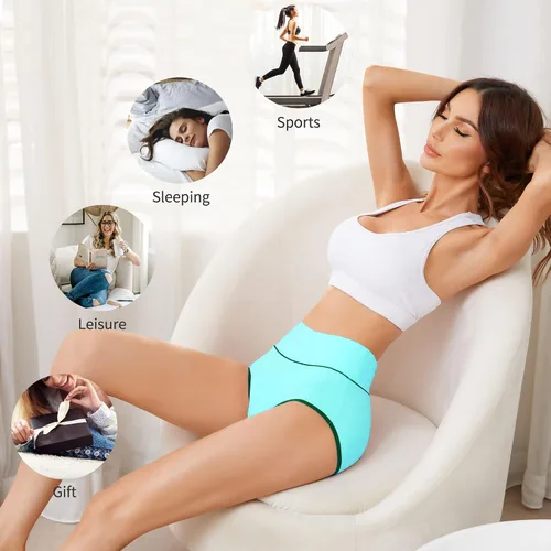Vista 4 de Migbean Ropa interior de algodón para mujer - Ropa interior para mujer, ropa interior para mujer, bragas para mujer, multicolor, varios tamaños