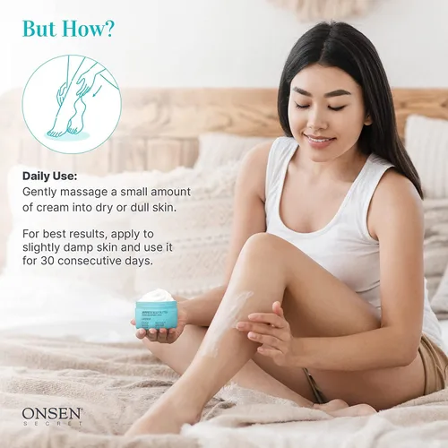 Vista 6 de Onsen - Mantequilla corporal japonesa para mujer, crema de refinería de la piel, manteca de karité natural y orgánica, exfoliante hidratante