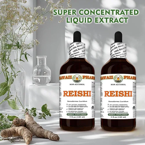 Vista 9 de Hawaii Pharm Reishi Extracto sin alcohol, glicerita para apoyo inmunológico, promueve la vitalidad, mejora la memoria y la función cognitiva, apoyo