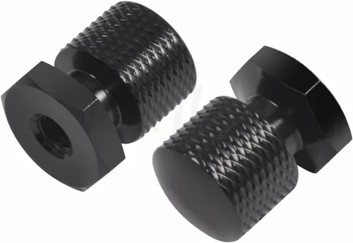 Vista 5 de Benlari Tuercas de montaje negras de asiento individual 1/4"-20 roscas compatibles para Harley Davidson Touring Softail Street Glide Road Glide Road