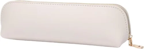 Vista 26 de Estuche para lápices de lona de algodón y bolsa de lápices multifuncional simple con cremallera Almacenamiento portátil (beige)