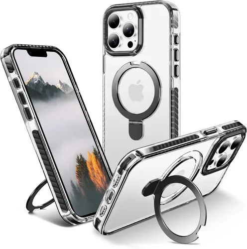 Vista 109 de UMIONE - Funda con diseño de anillo magnético giratorio de 360° para iPhone 11, soporte de bucle invisible integrado, compatible con Magsafe, funda