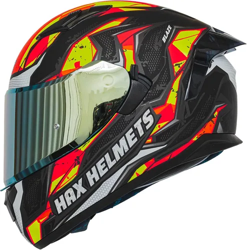 Vista 13 de HAX Obsidian Full Face Dual Visor Adult Motorcycle Helmet for Motorbike Street Bike with Pinlock Ready DOT Approved (Blaze Blue,XXL)