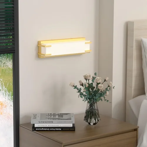 Vista 7 de Lámparas LED para baño sobre espejo, luz de tocador de 16 pulgadas con pantalla blanca lechosa, luz diurna 4000K, acabado cromado, barra de baño