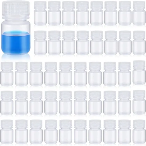 Vista 41 de Tatuo 6 piezas 30 ml 1 oz botellas de reactivo de polipropileno de plástico con tapas de rosca, envases de muestra transparentes de PP con tapa