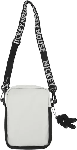 Vista 2 de Disney Mickey Mouse Classic Silly Mickey Face - Mini bandolera para adultos, color negro, Multi colorido