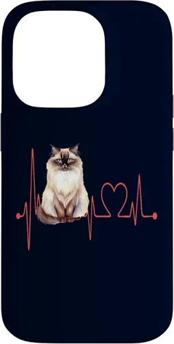 Vista 17 de Himalayan Cat Heartbeat EKG Funny I Love My Cat Case for iPhone 17