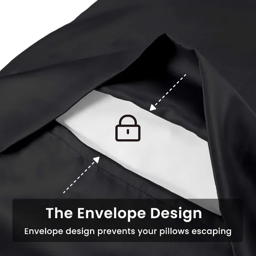 Vista 5 de SLEEP ZONE - Juego de 2 fundas de almohada de satén con control de temperatura para pelo y piel estándar, Queen, King. Funda de almohada.